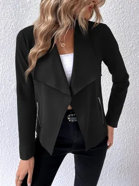 Chic Bomber Jacket for Women - Durable, Easy-Care, Vintage Style with Pockets, Ideal for Fall & Winter