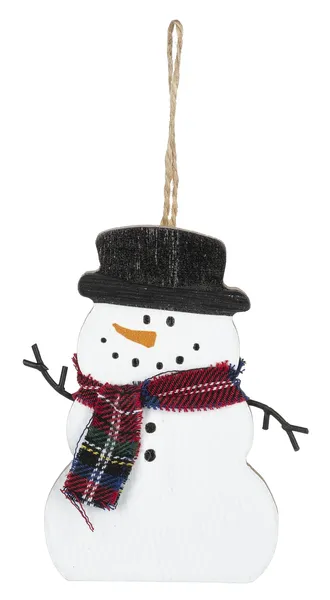 4"H Holiday Plaids Snowmen Ornament (sold individually)