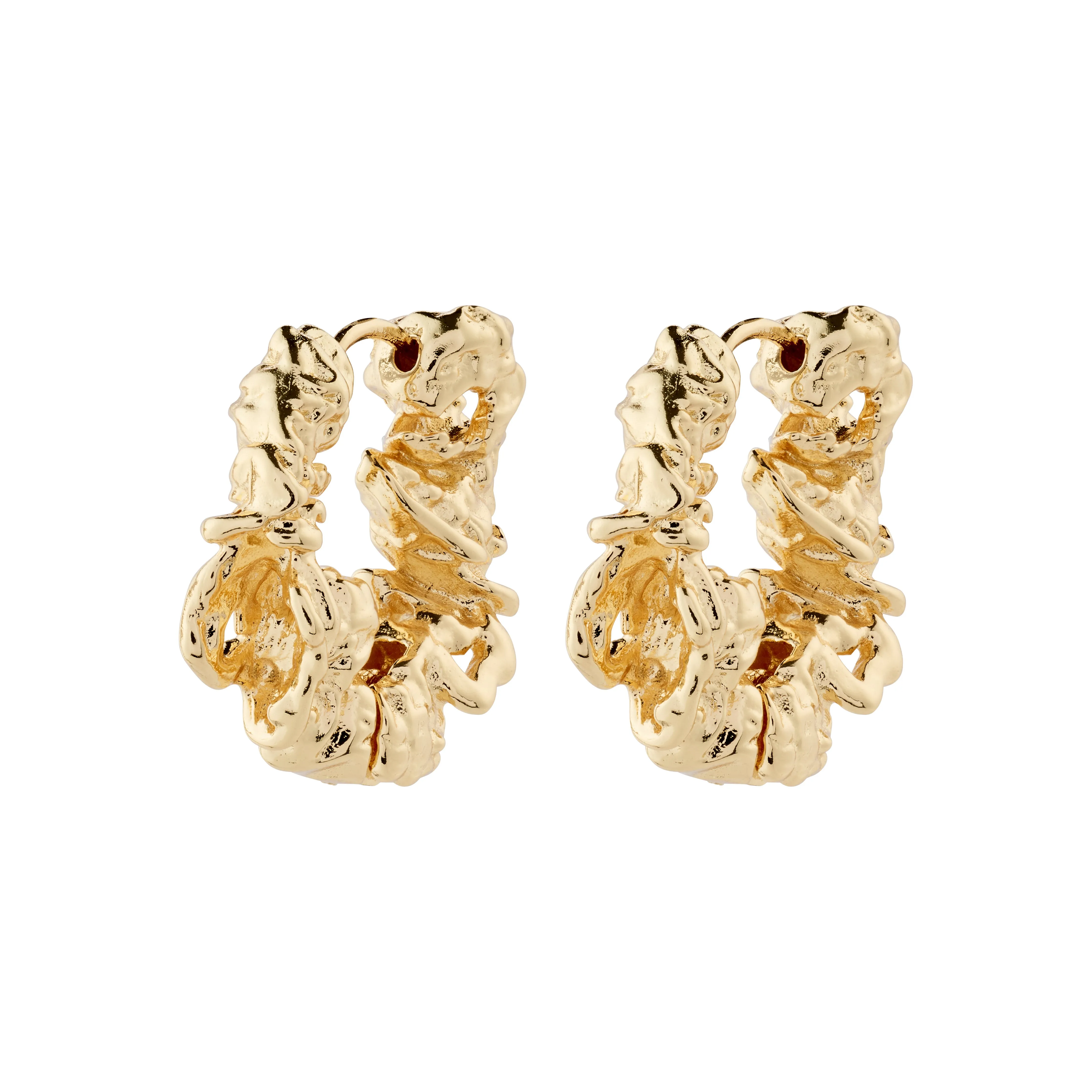 ACT recycled hoop earrings gold-plated