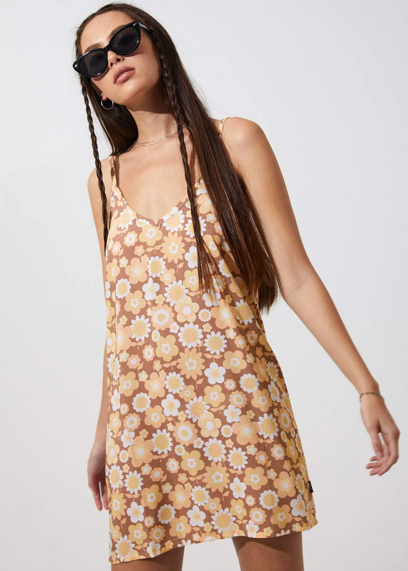 Afends Womens MJ Floral - Hemp Slip Dress - Sienna