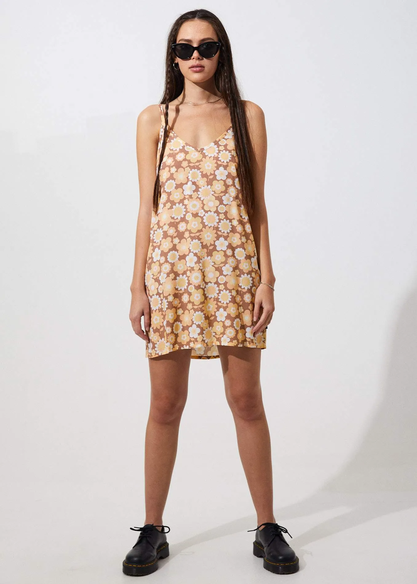 Afends Womens MJ Floral - Hemp Slip Dress - Sienna