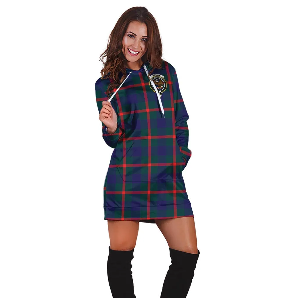 Agnew Tartan Hoodie Dress with Family Crest