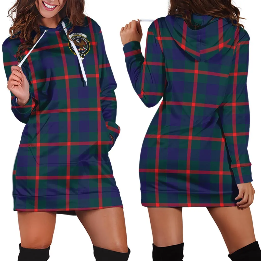 Agnew Tartan Hoodie Dress with Family Crest