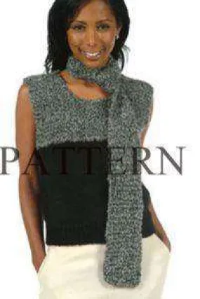 Alpaca Boucle/DK Sleeveless Top & Scarf Pattern