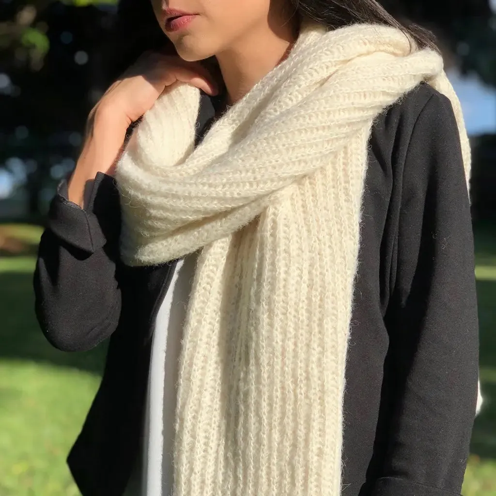 Alpaca Scarf | Chunky Snow Knit