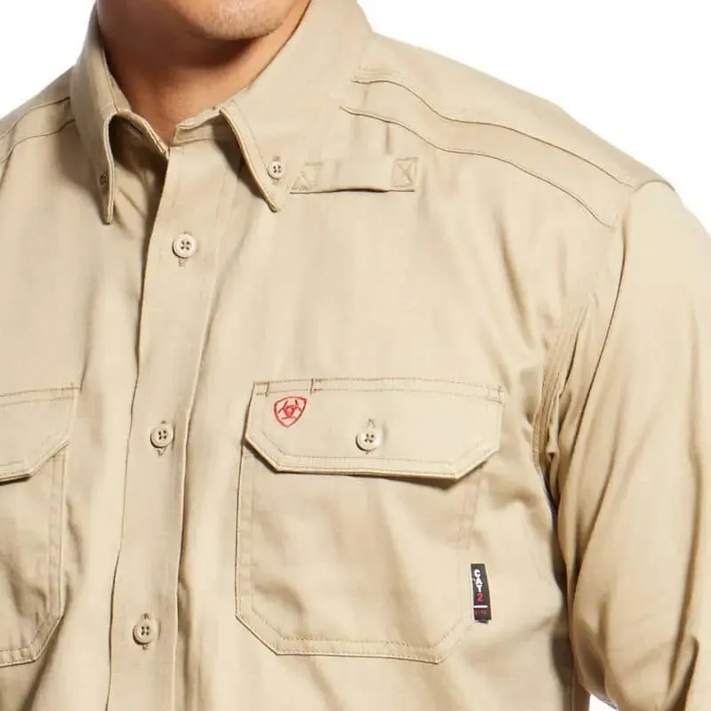 ARIAT - FR Solid Work Shirt - Khaki