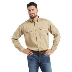 ARIAT - FR Solid Work Shirt - Khaki