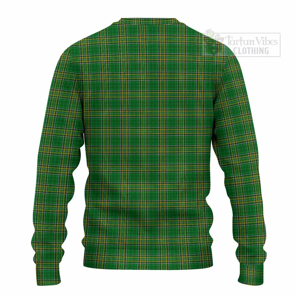 Armorer Irish Clan Tartan Knitted Sweater with Coat of Arms