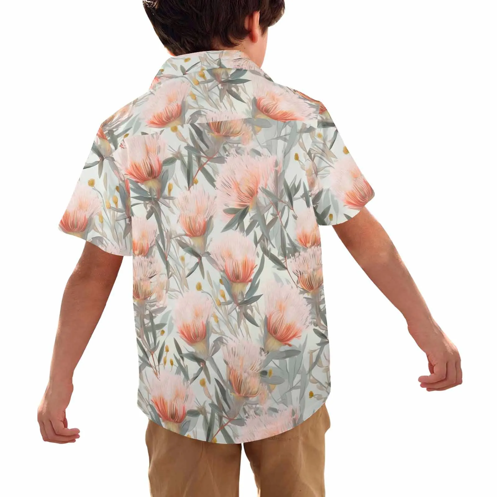 Australian Wattle  Little Boys Hawaiian Shirt