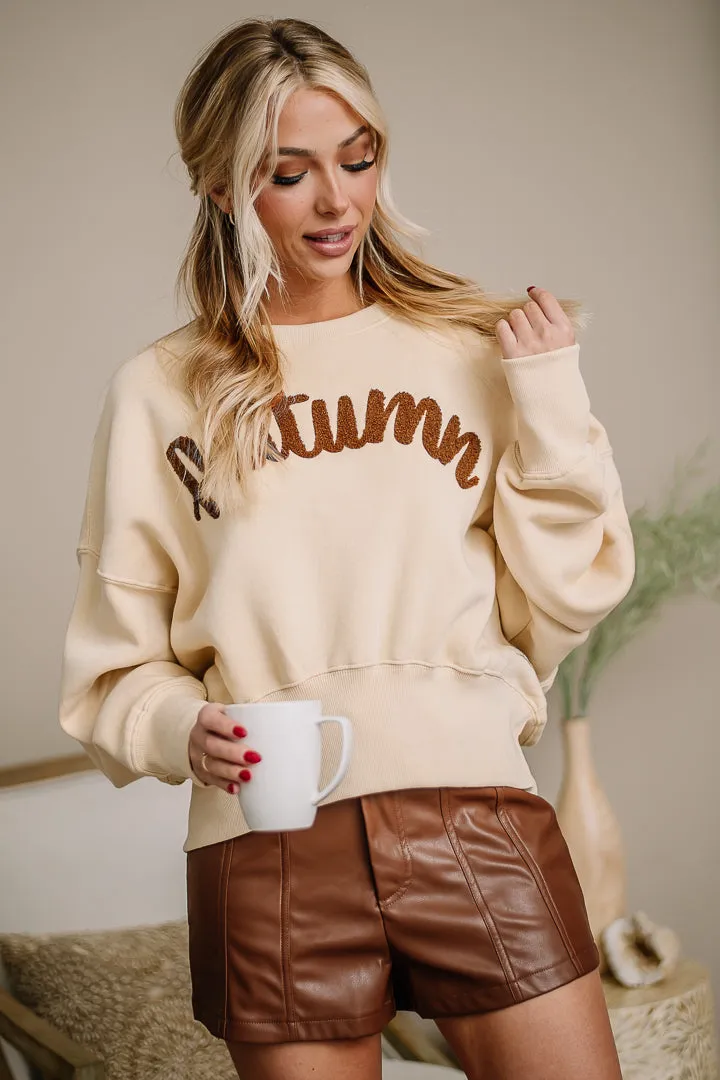 Autumn Sherpa Graphic Sweatshirt