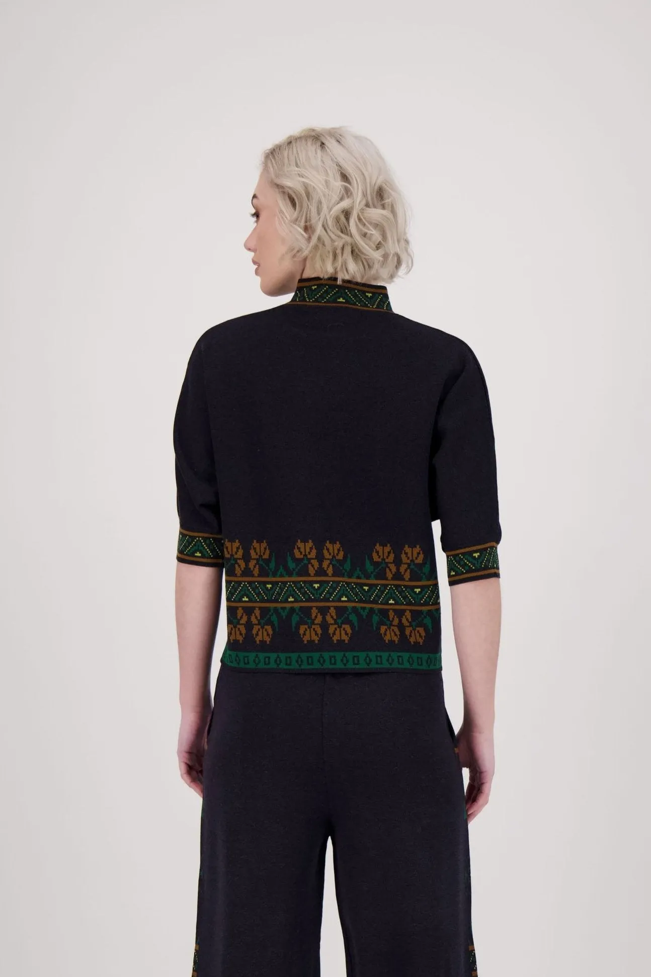 Aztec Mock Neck Sweater