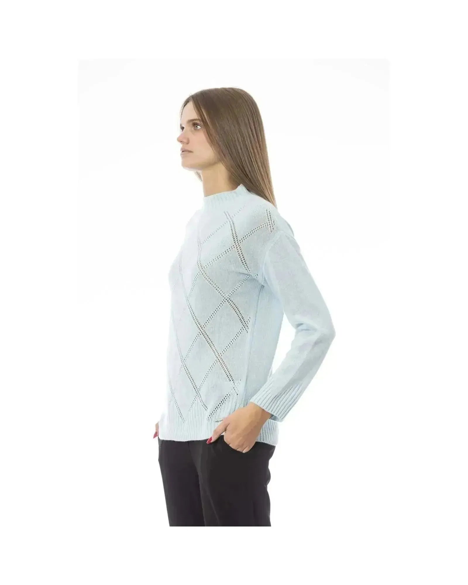 Baldinini Trend Women's Light Blue Wool Sweater - S