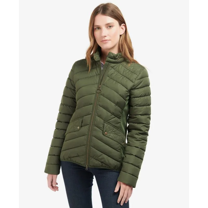 Barbour Stretch Cavalry Ladies Quilt Jacket - Olive/Olive Marl