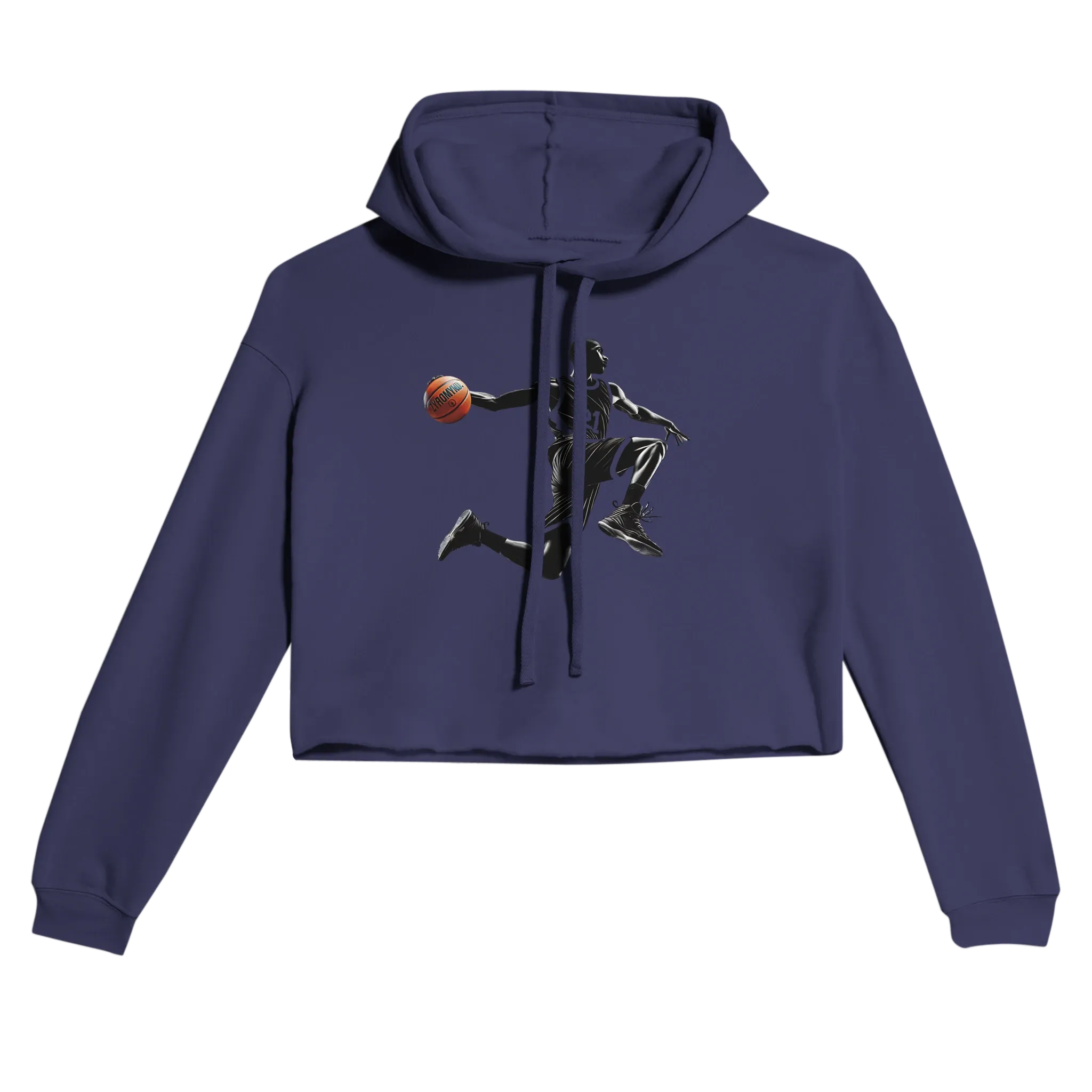 Basketball Player Mid-Air - Women's Cropped Hoodie | Bella   Canvas 7502