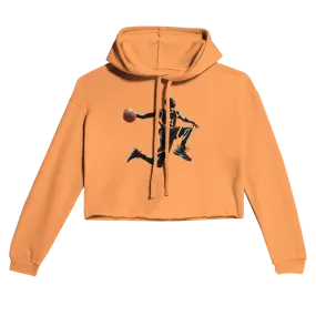 Basketball Player Mid-Air - Women's Cropped Hoodie | Bella   Canvas 7502