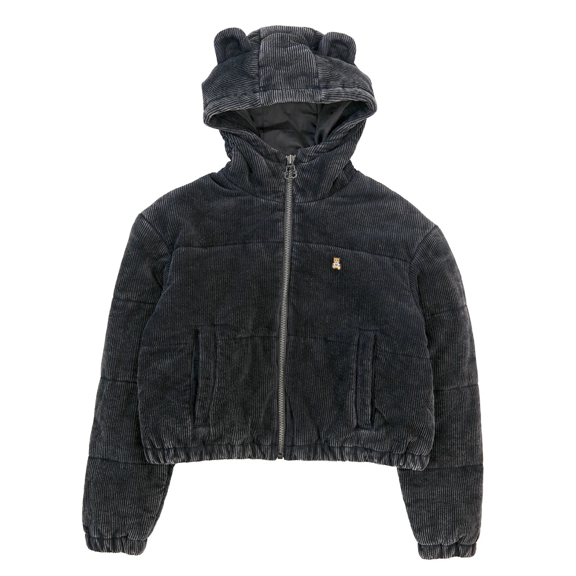 Bear Ear Crop Puffer Jacket