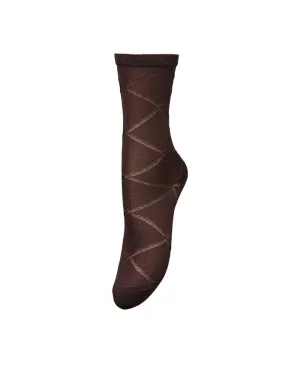 Beck Sondergaard Diamond Glitter Brown Socks