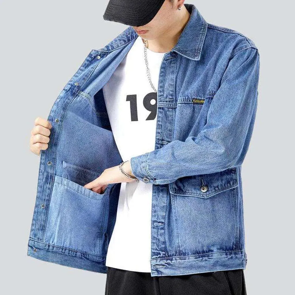 Big side pocket denim jacket