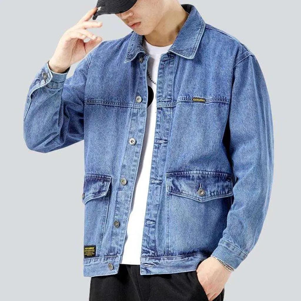 Big side pocket denim jacket