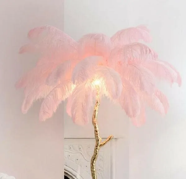 Bjorn - Luxury Ostrich Feather Table Lamp Nordic Modern