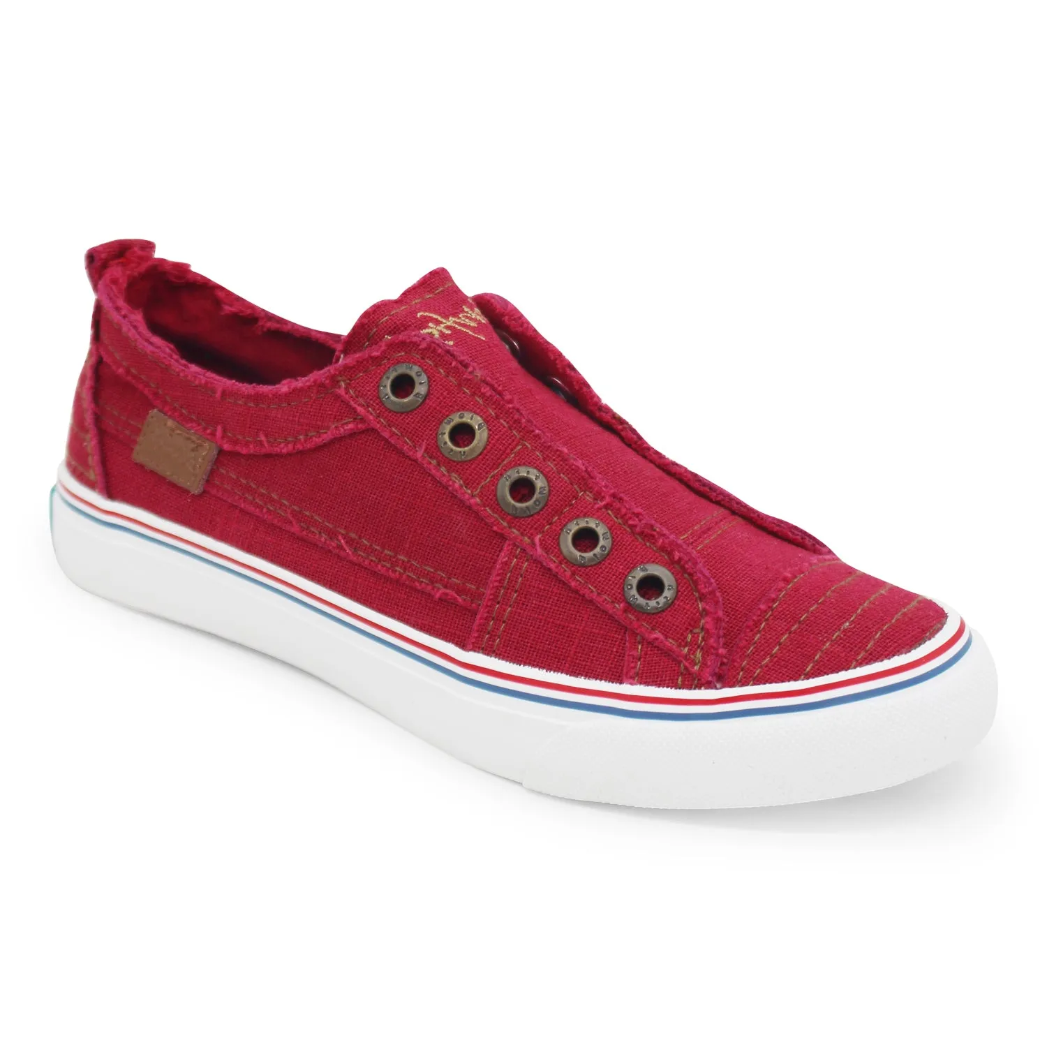 'Blowfish Malibu' Women's Play Slip On - Jester Red Hipster Smoked Twill