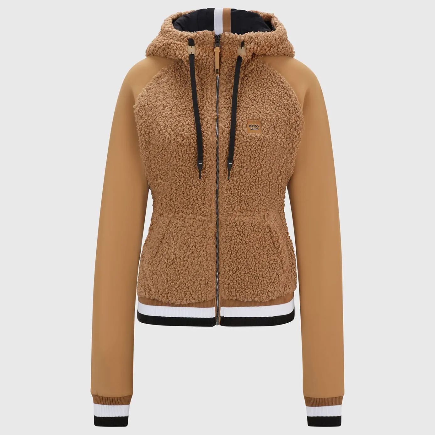 BOSS Equestrian Riva Teddy Zip Hoodie - Camel