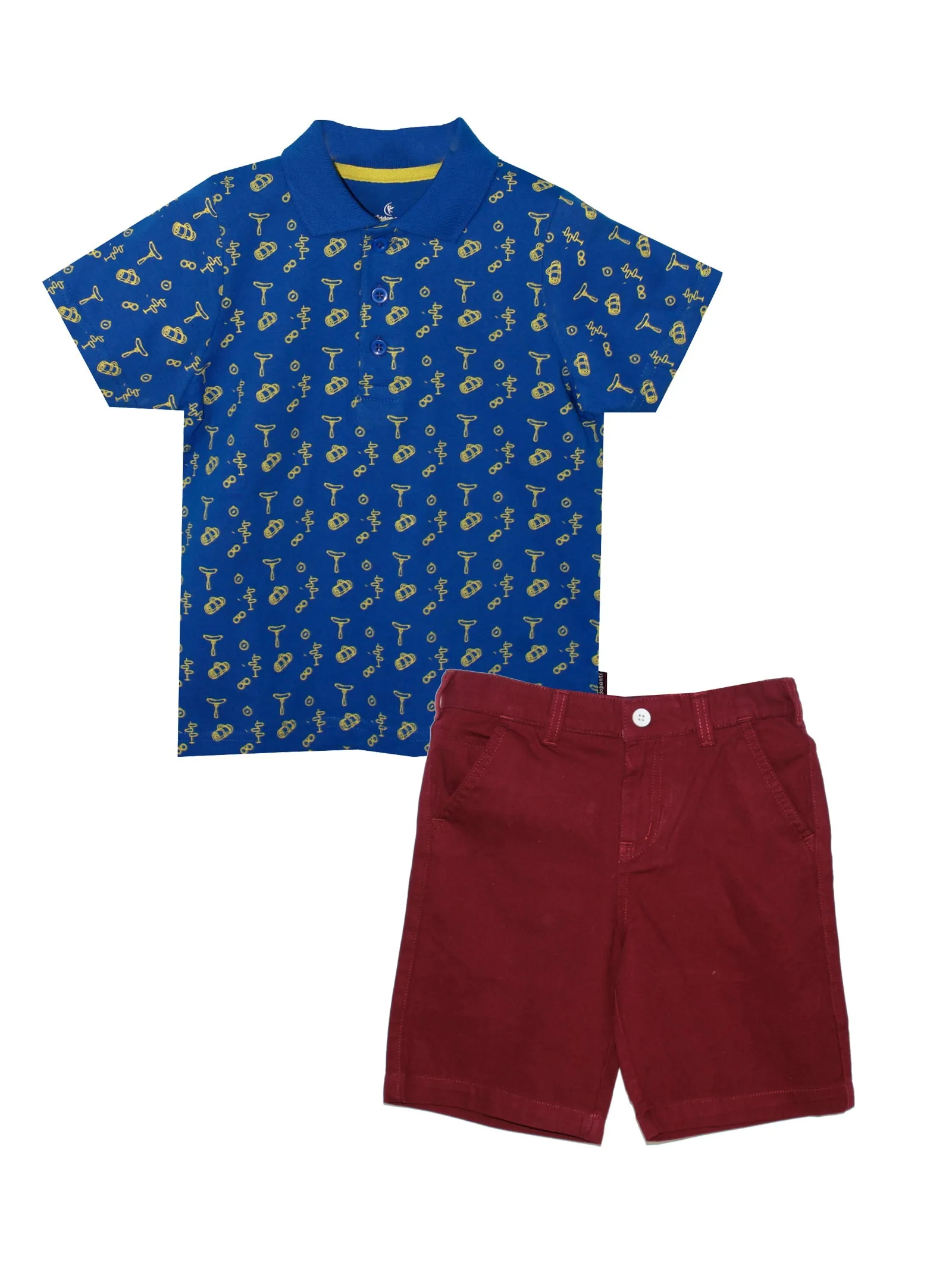 Boys Polo Tee & Formal Shorts Set