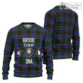 Brodie Hunting Modern Tartan Ugly Sweater with Family Crest DNA In Me Style