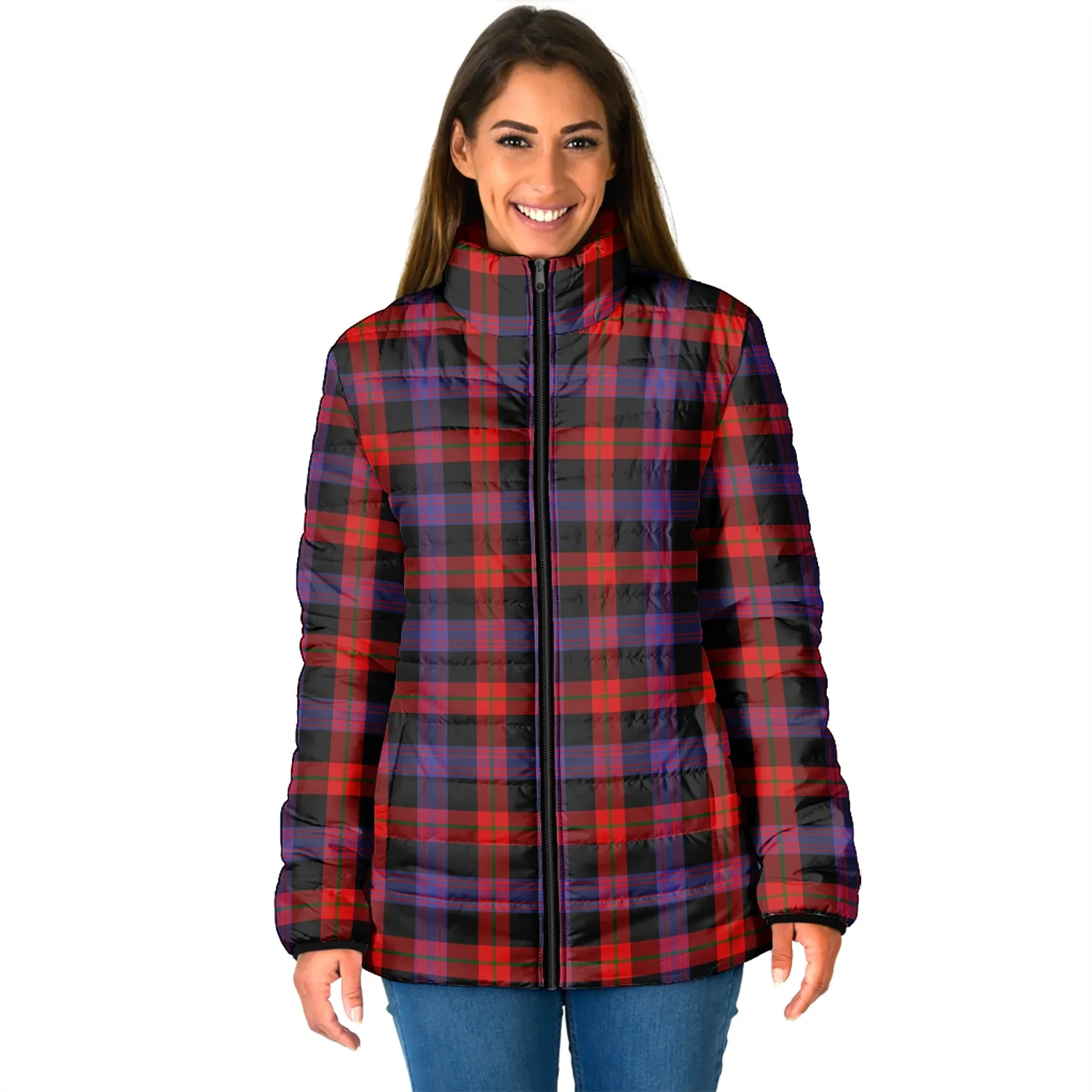 Broun Modern Tartan Padded Jacket