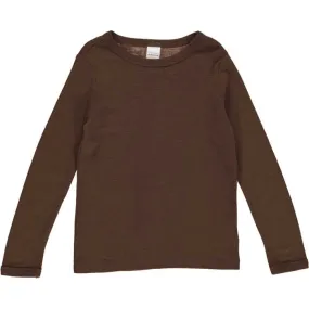 Brown Mist Merino Wool Long Sleeve Top