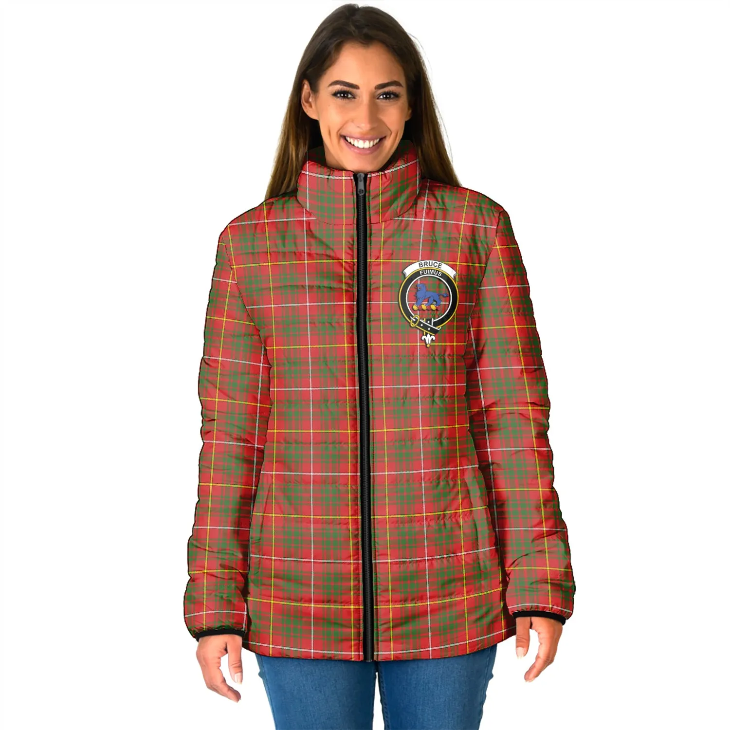 Bruce Modern Tartan Padded Jacket with Family Crest