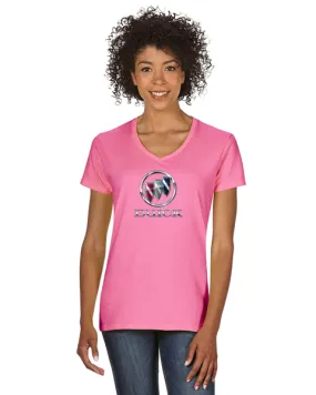 Buick Shield Ladies Short sleeve V-neck Gildan T-shirt