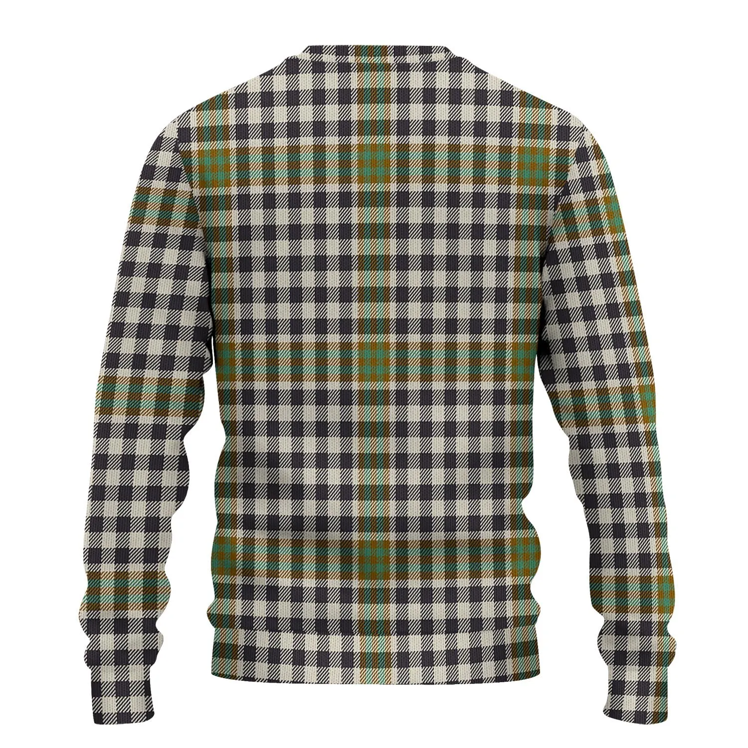 Burns Check Tartan Ugly Sweater with Family Crest