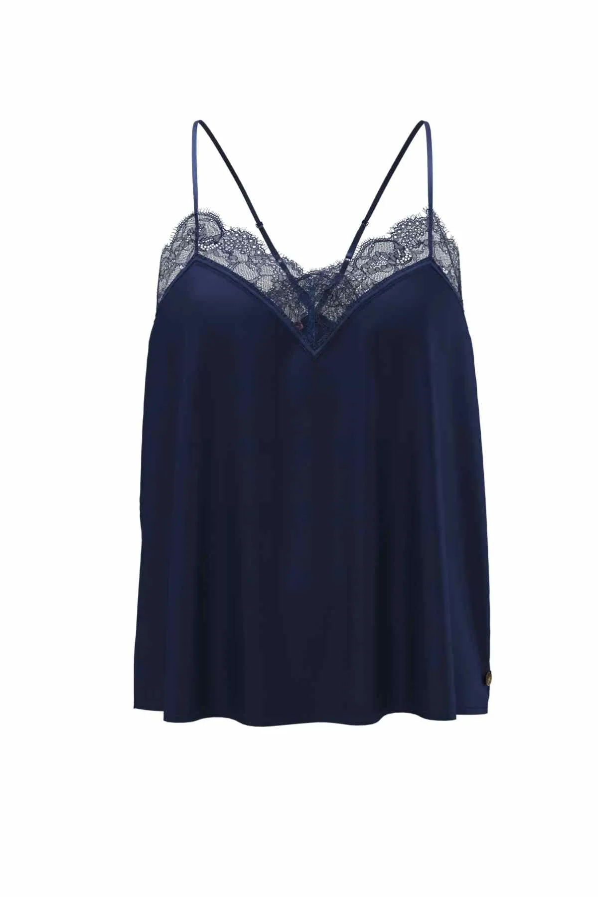 CAMISOLE LACE TRIM DUTCH BLUE