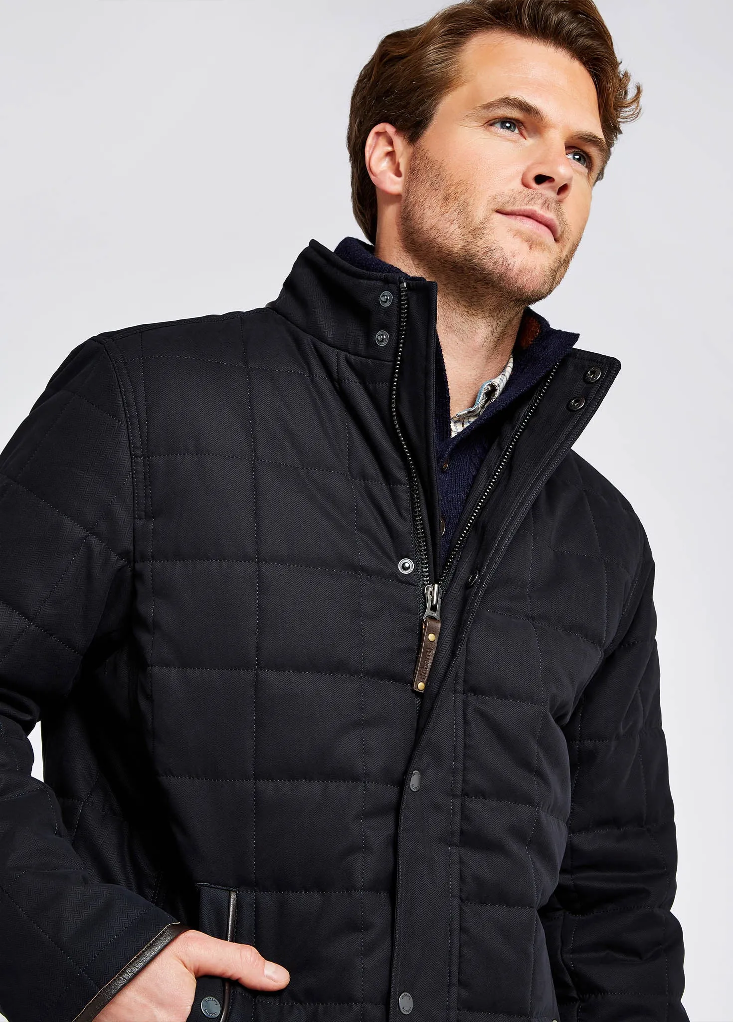 Cashel Quilted Jacket - Navy