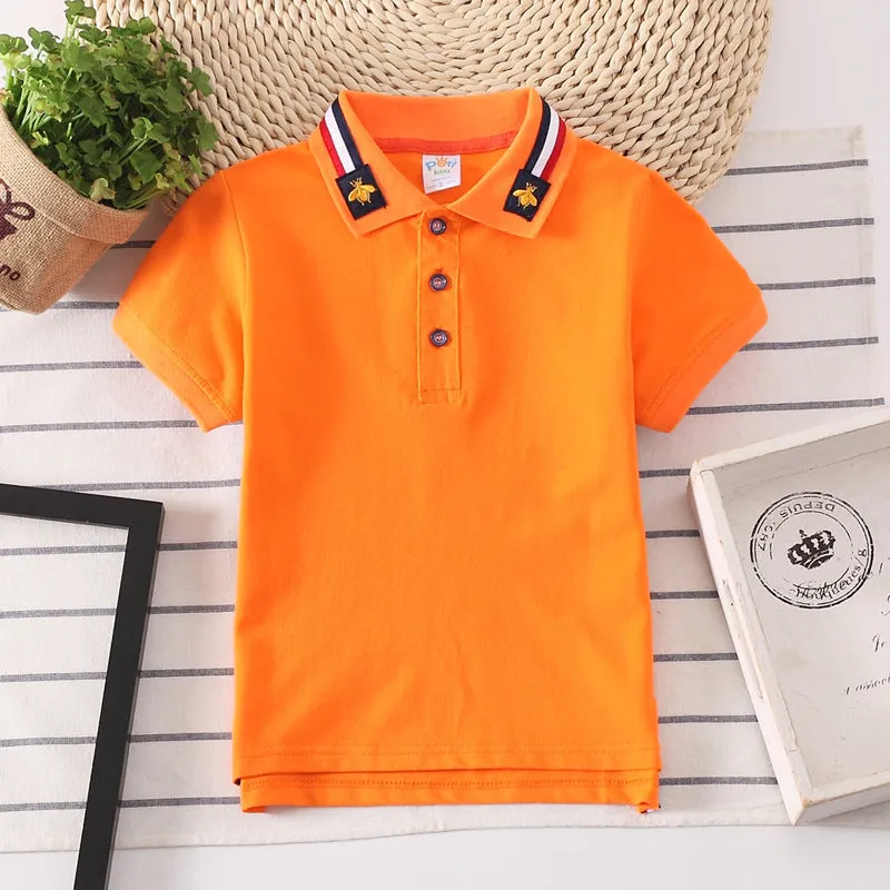 Children's Solid Color Polo Shirt