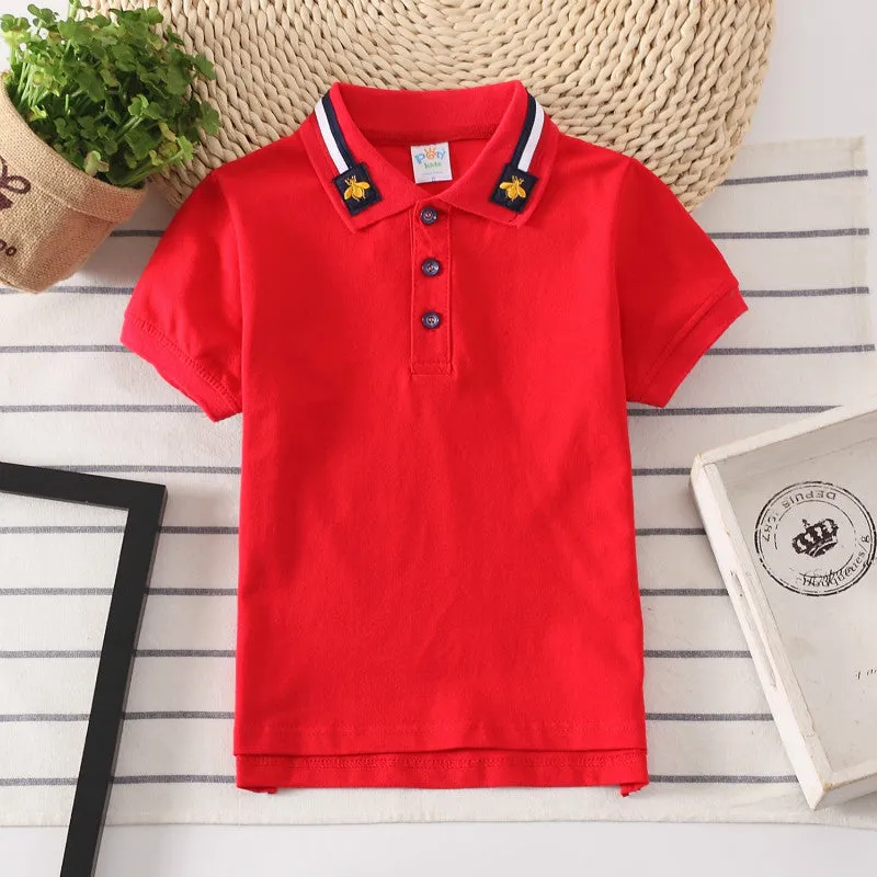 Children's Solid Color Polo Shirt