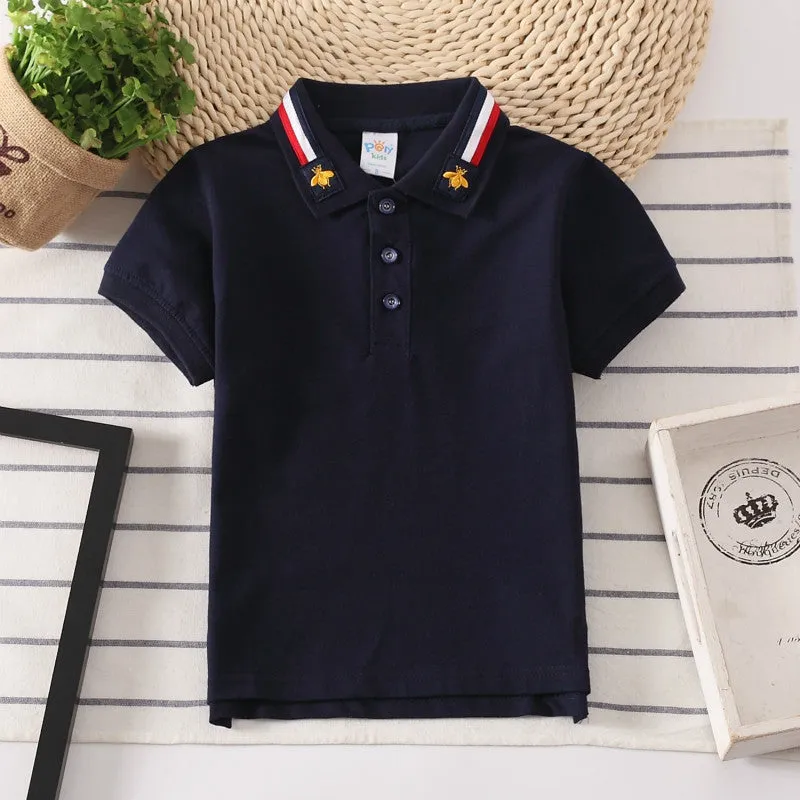 Children's Solid Color Polo Shirt