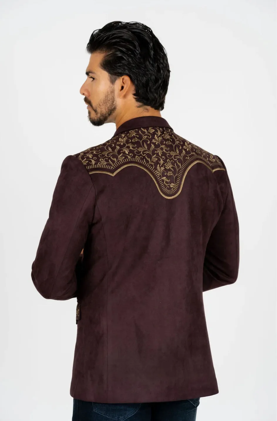 Chocolate Embroidered Blazer