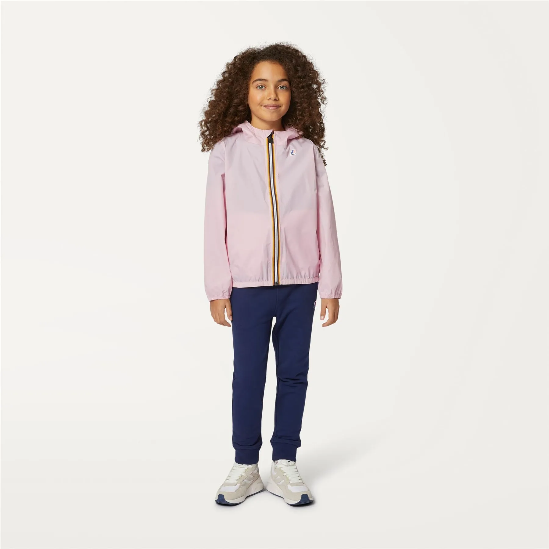 Claude - Kids Packable Full Zip Waterproof Rain Jacket in Pink