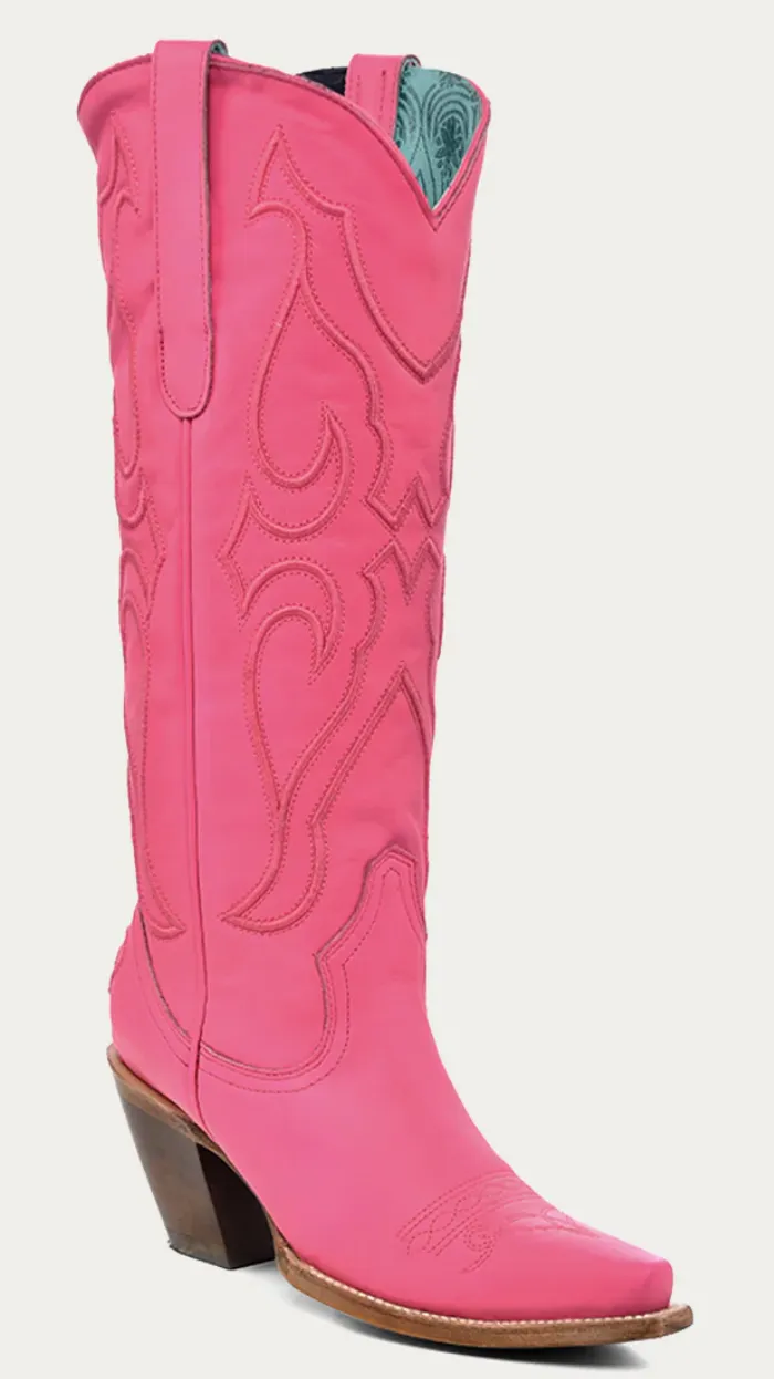 CORRAL LADIES HOT PINK SNIP TOE BOOTS STYLE Z5157