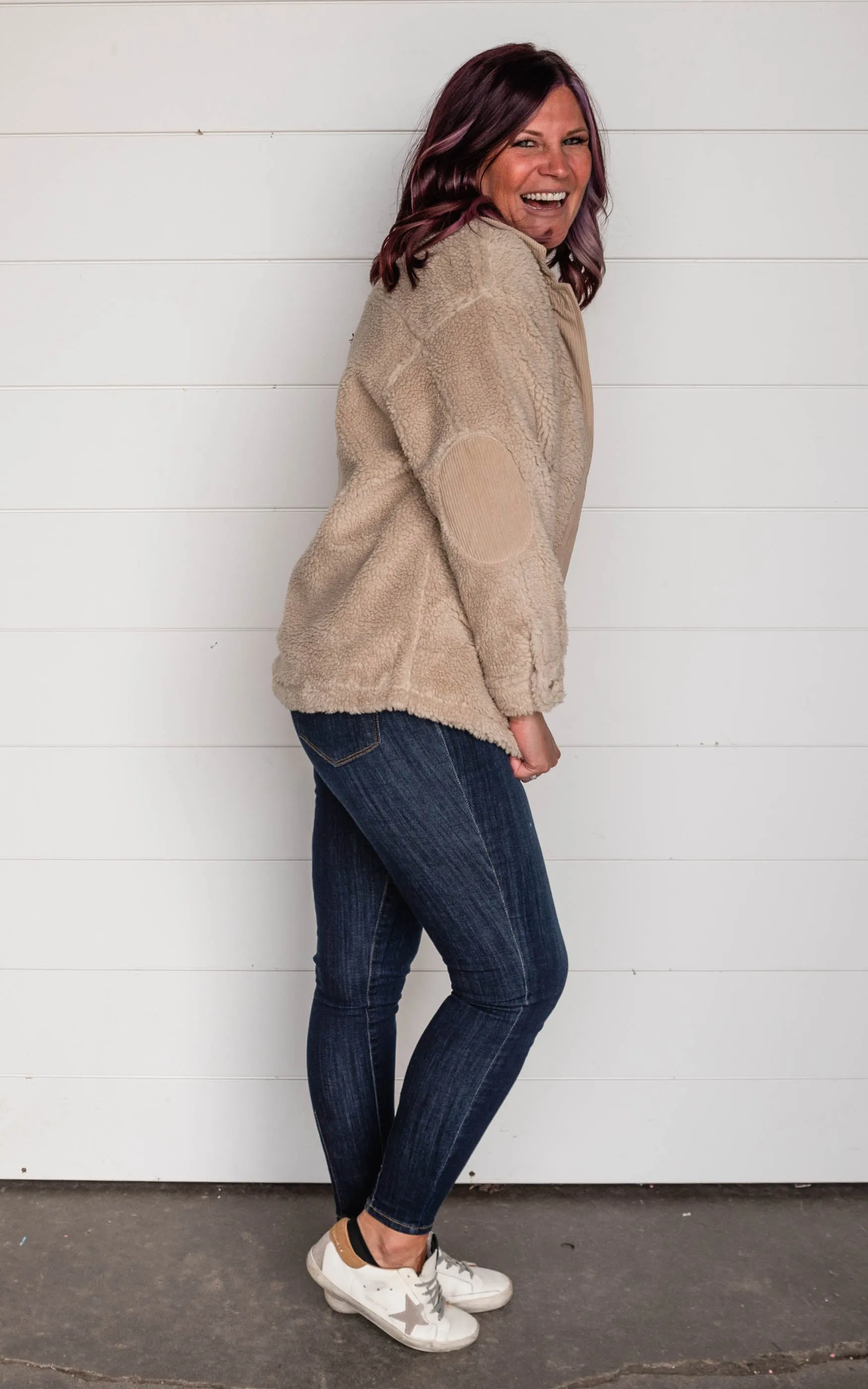 COZY SHERPA OVERSIZED JACKET - Final Sale