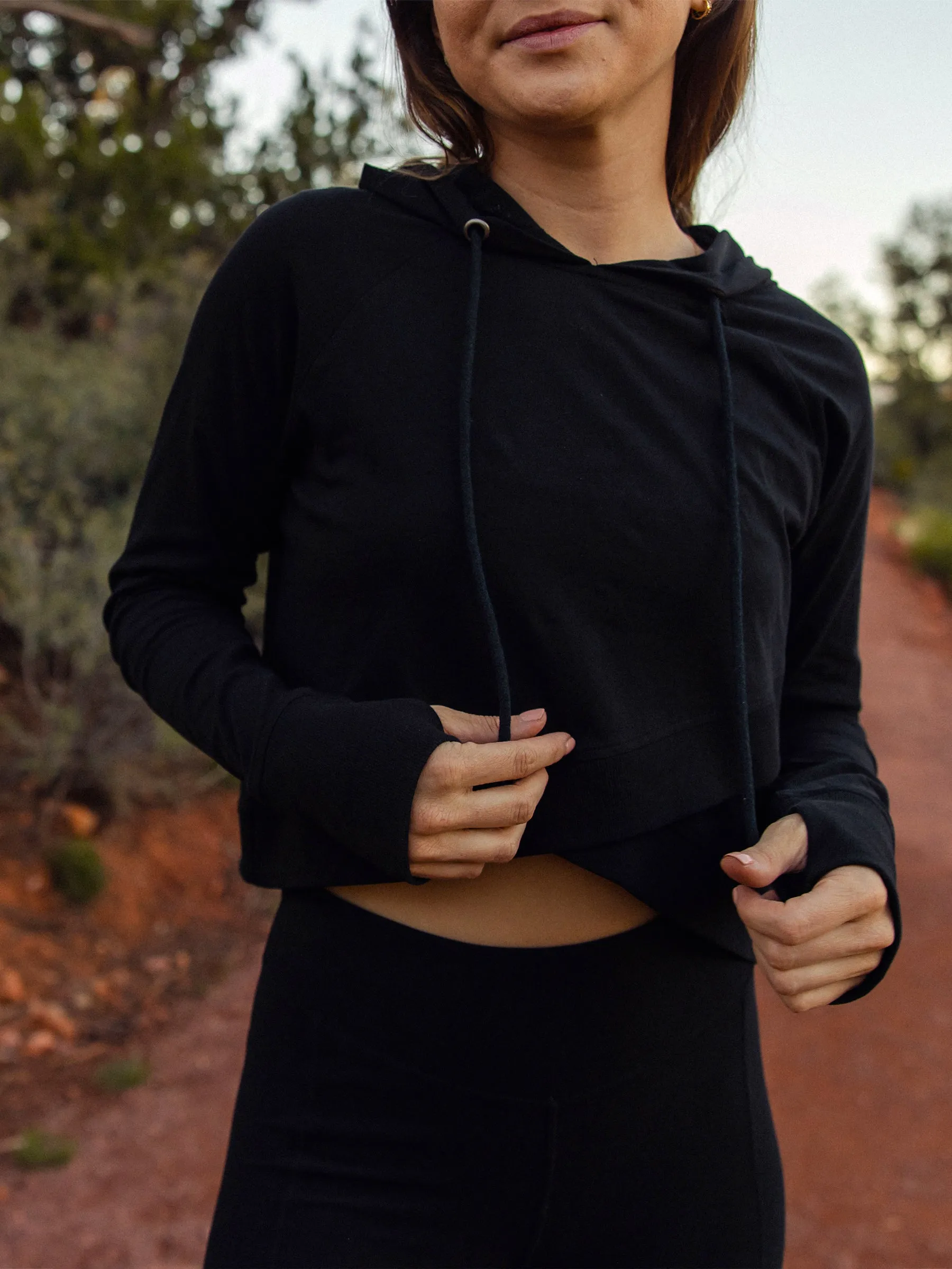 Cross-Crop Hoodie | Eclipse