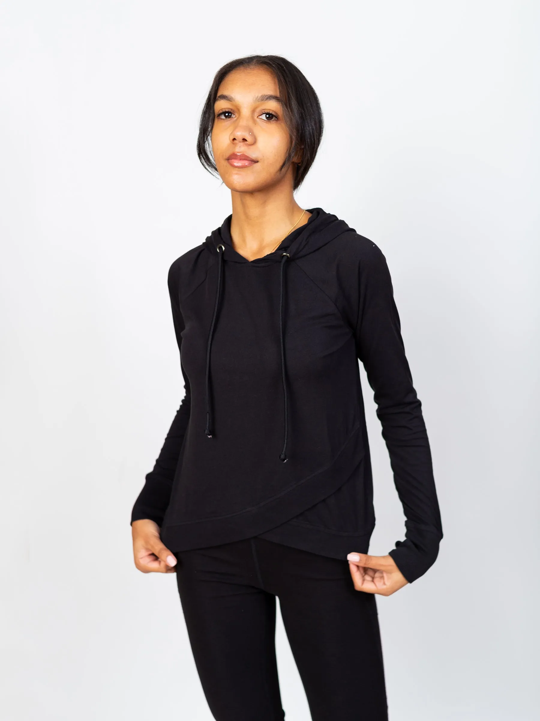 Cross-Crop Hoodie | Eclipse