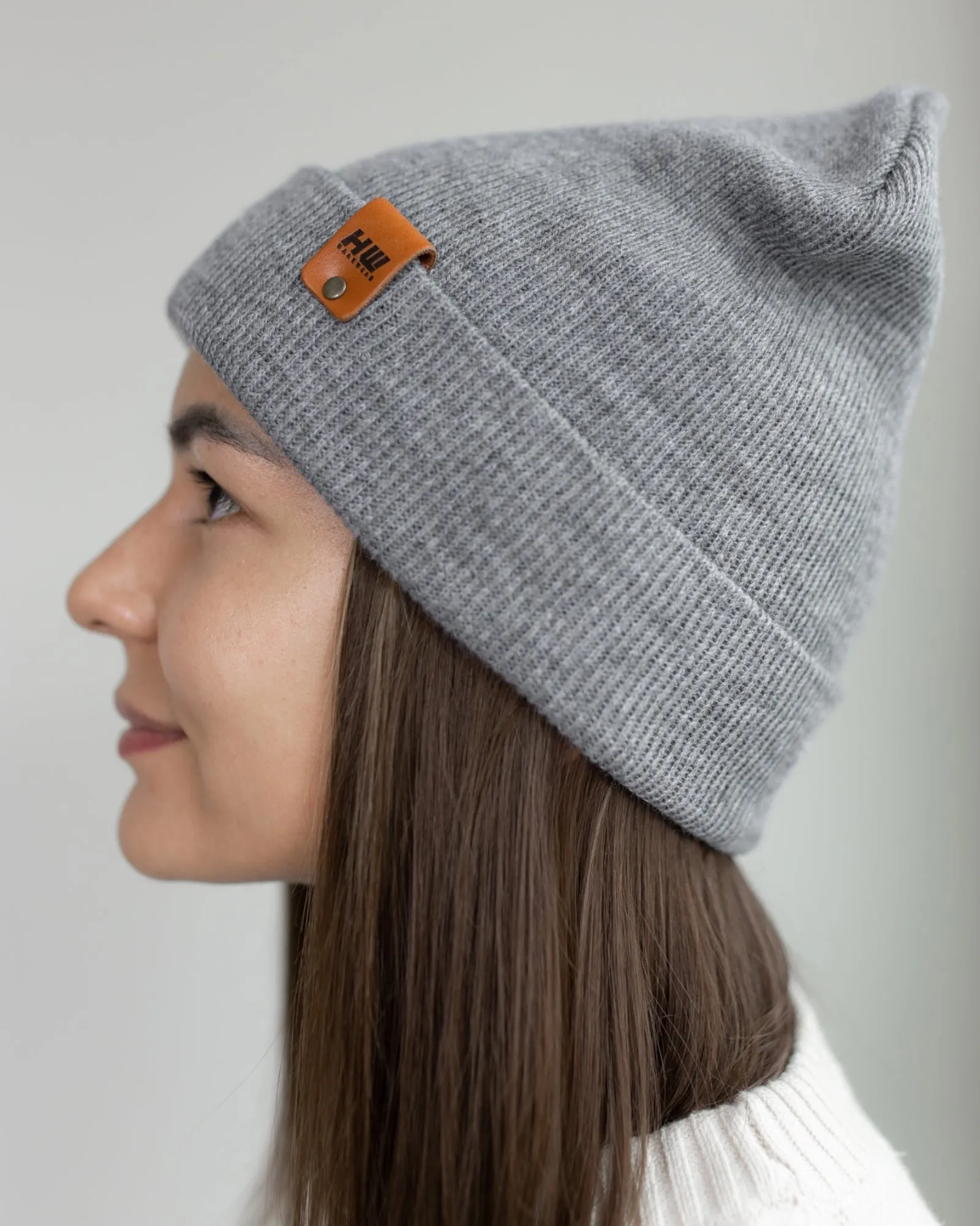 CTD105 HAAKWEAR Knit Cuffed Beanie / Hat - Koala Gray, Made in USA