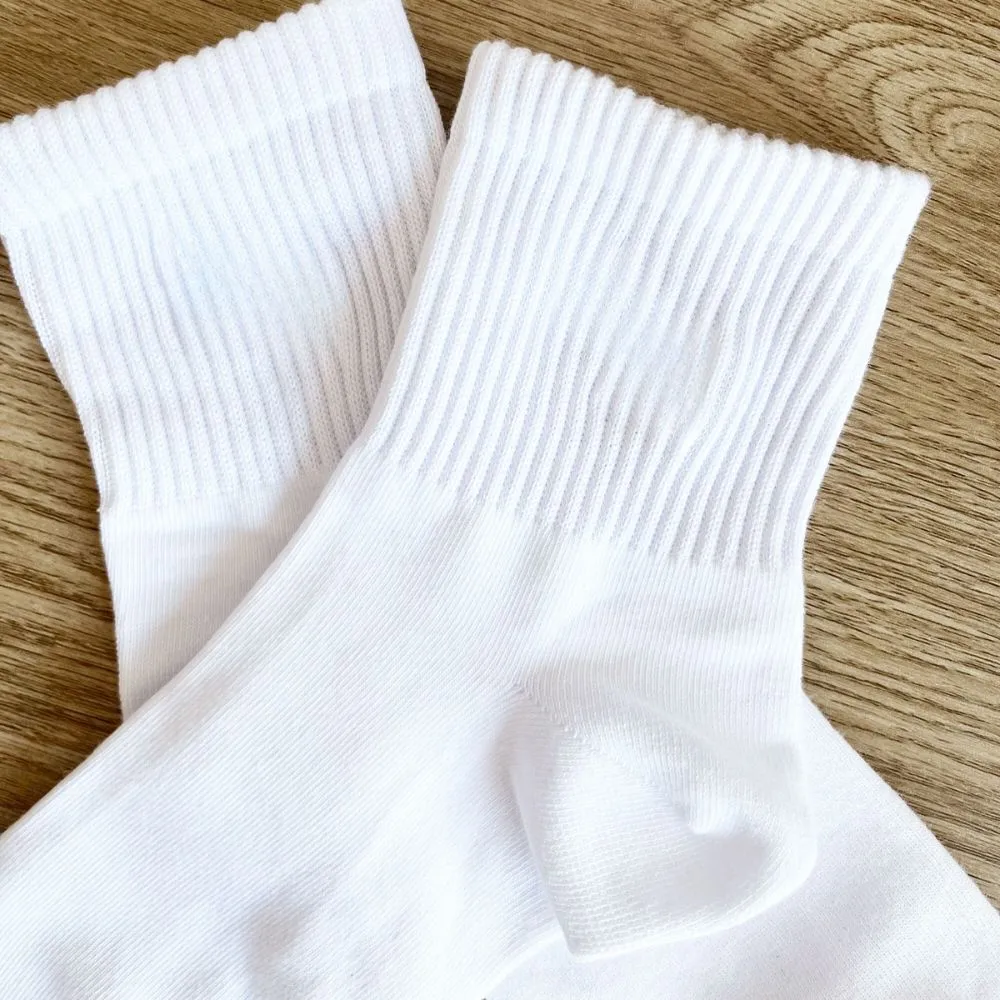 Custom Embroidered Bride Ankle Socks