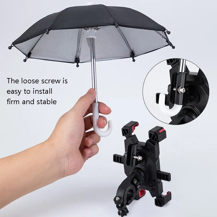 CYCLINGBOX Bicycle Mobile Phone Bracket With Parasol Rider Mobile Phone Frame, Style: Rearview Mirror Installation (Red)