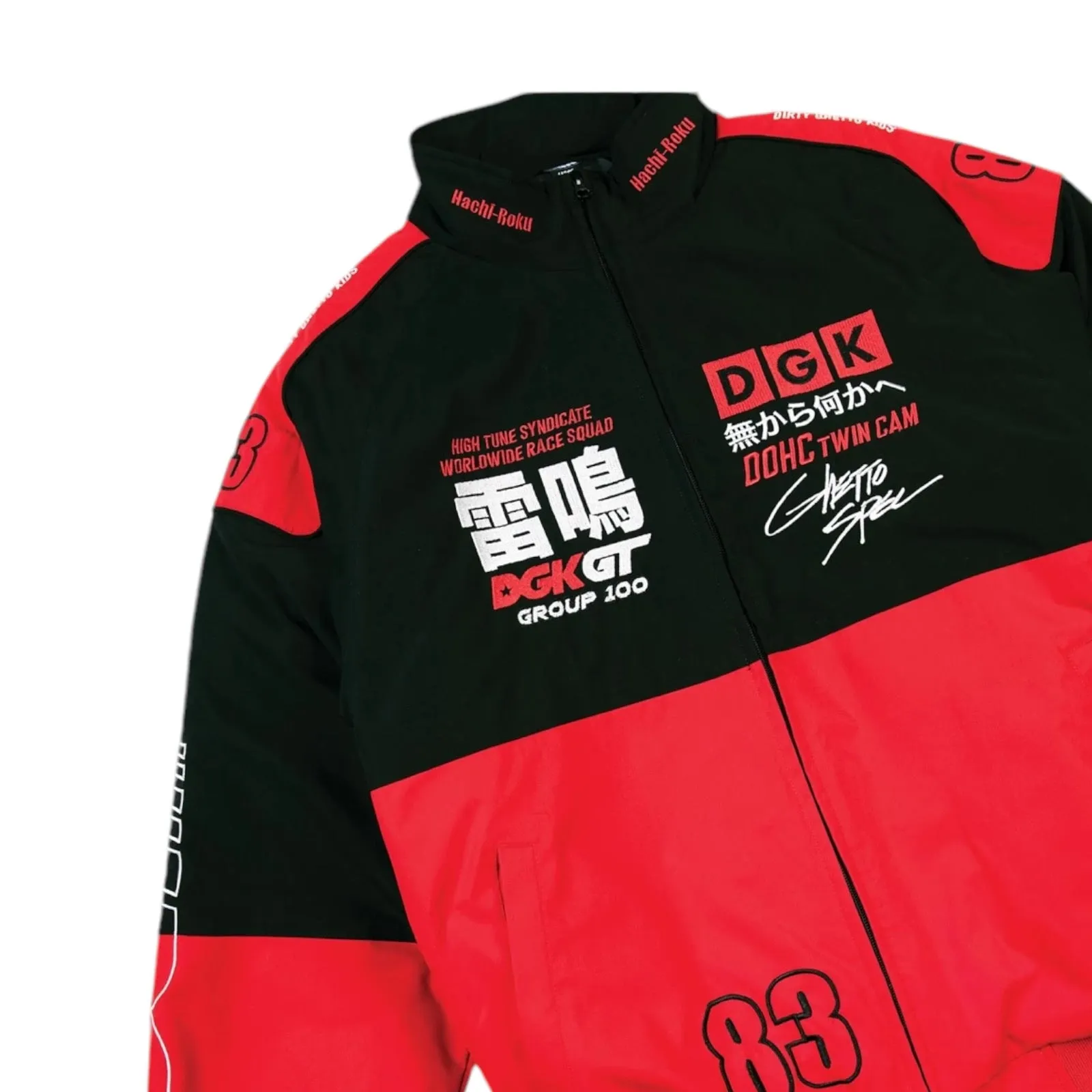 DGK SAKURA RACING JACKET BLACK/RED