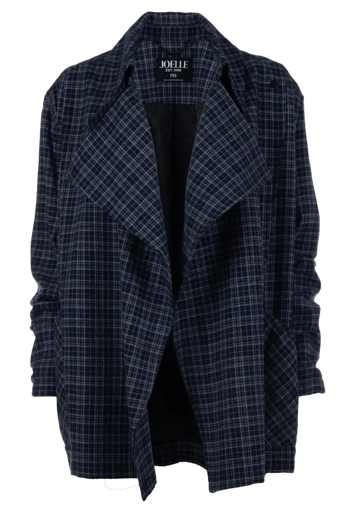 Dimitri | Manteau plaid bleu foncé