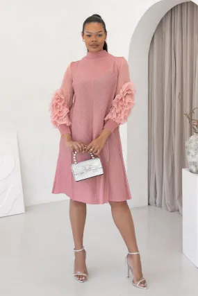 DIVINE PLEATED DRESS - LIGHT PINK